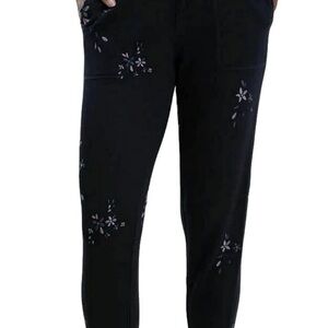 Splendid - Blue Floral Embroidered Pants